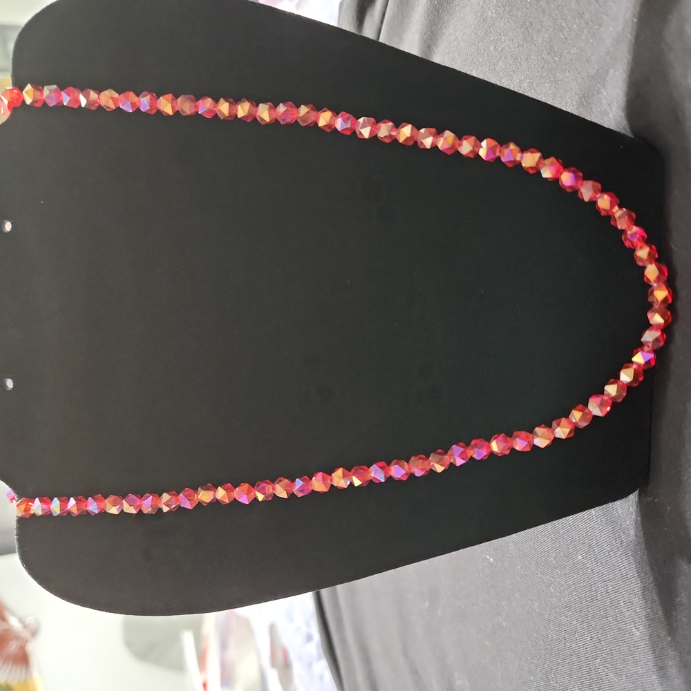 Elegant Red Beaded Necklace